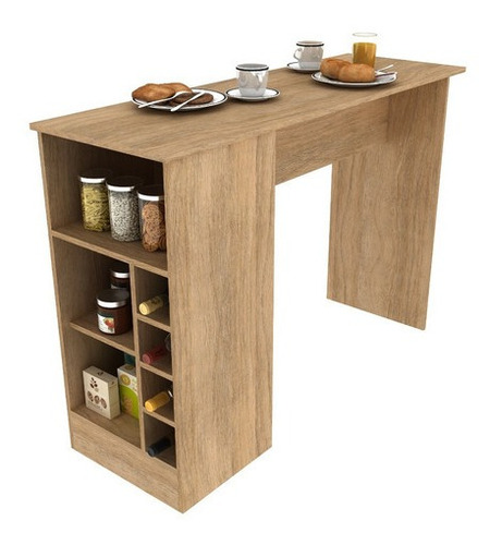 Imagen 1 de 7 de Barra Mesa Desayunador Cocina Rustic Isla Multiuso Mueble
