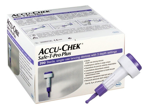 Lancetas Retráctiles Accu Check Safe T Pro Plus X 200