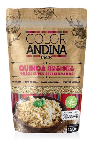 Quinoa Real Orgânica Branca Ômega 3 Vegano 150g Color Andina