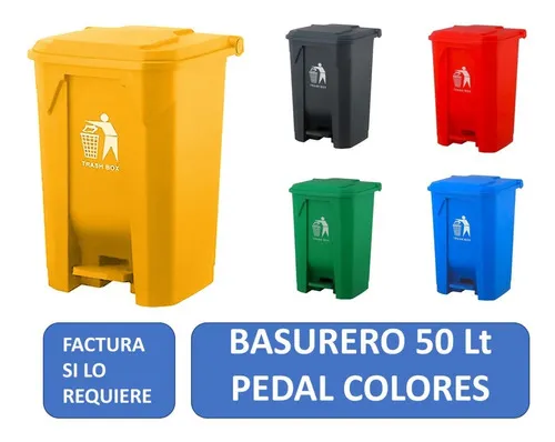Contenedor de basura 50 litros con pedal hotsell