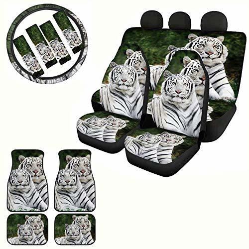 Accesorios De Cubierta De Funda De Asiento De Tigre Blanco P