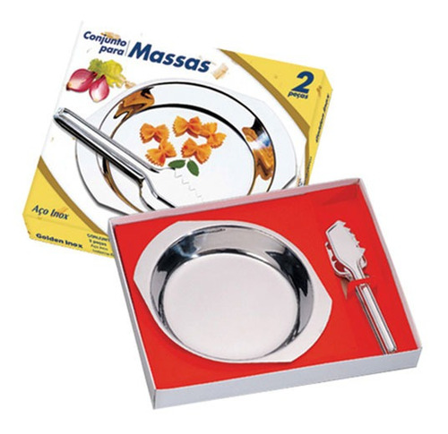 Conjunto Para Massas Inox 2 Peças Golden Inox
