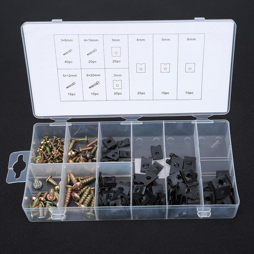 Juego De 170 Piezas De Acero Al Carbono Y Tornillos, Surtido