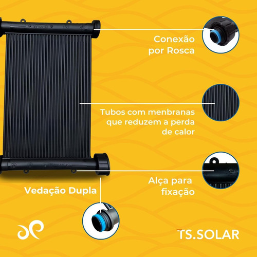 Kit Aquecedor Solar Piscina 20 Placas 3mt 25000 Litros 110/2