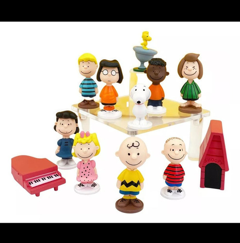 Set De Muñecos De Snoopy Y Sus Amigos (12pz)
