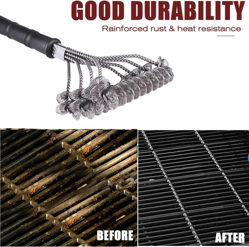 Grill Brush 4 Pinceles En 1 Cerdas, 18 Safe Grill Grill Cle
