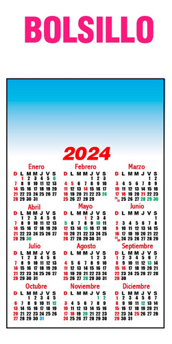Santoral Calendario 2024 Plantilla Digital Editable