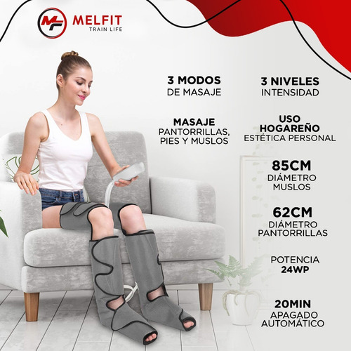Imagen 4 de 9 de Botas Presoterapia Drenaje Melfit Celulitis Estrías Masajes