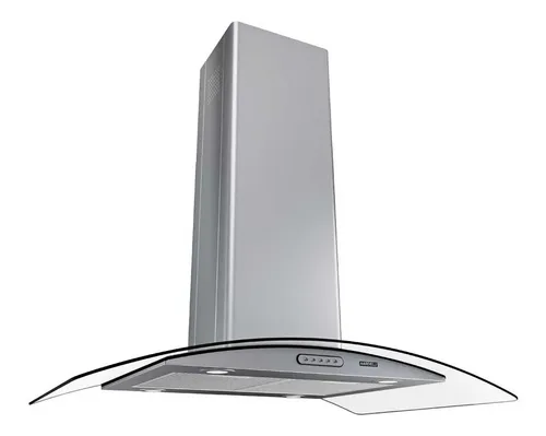 Coifa Nardelli Ilha Vidro Curvo Inox 90 Cm *12x Sem