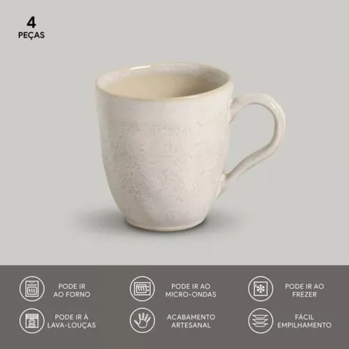 Jogo de Caneca Orgânico Latte