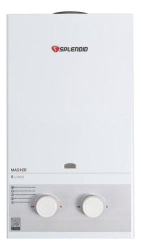 Calefont 8 Litros Tiro Natural Gas Licuado Master Splendid