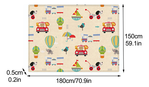 Tapete De Bebe Gateo Multiuso Juegos Seguridad 150x180cm