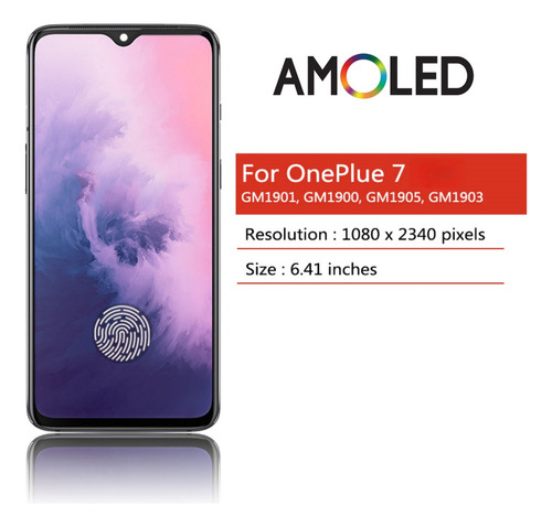 Aplicável A: Tela Amoled Para Oneplus 7 Gm1901 Gm1900