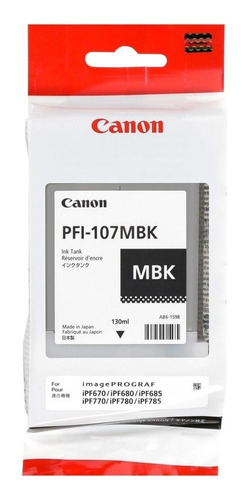Cartucho De Tinta Canon Pfi-107mbk Matte Black