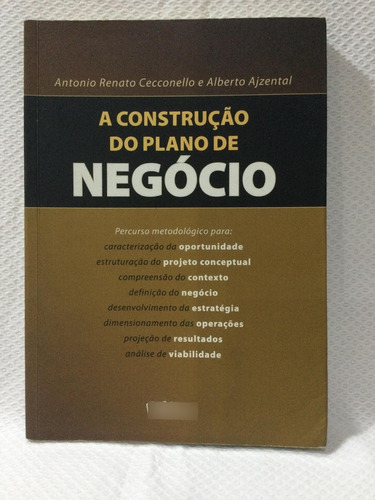 Livro A Construção Do Plano De Negócio