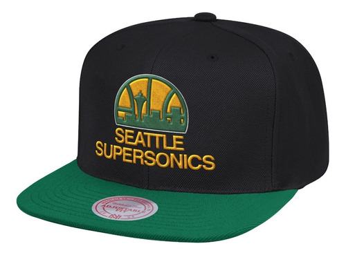 Gorra Mitchell And Ness 2 Tone Classic Nba Seattle Supersoni