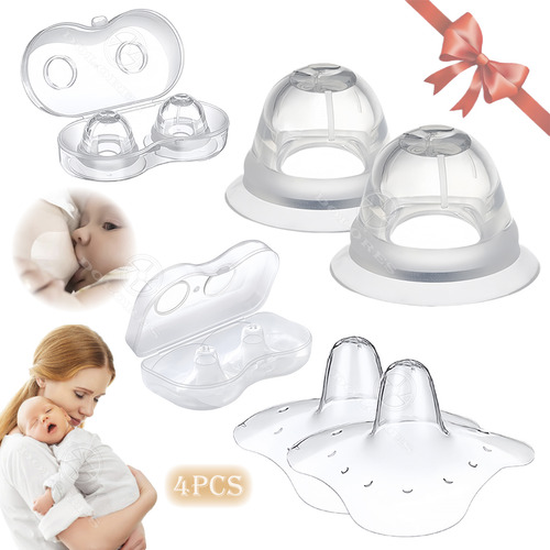 Pezonera Lactancia Silicona Corrector Pezón Seguro Saludable