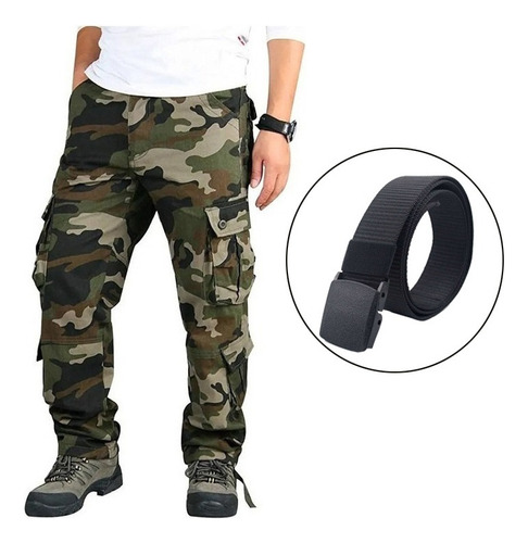 Pantalones De Trabajo De Combate De Camuflaje For Hombre A