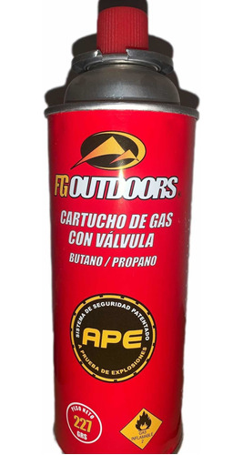 Cartucho De Gas Butano Con Válvula 227gr 400ml Fg Outdoors