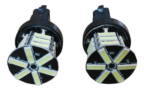 Par Focos 3157 21 Led Mazorca Cuarto Y Stop Blanco Luz Fija