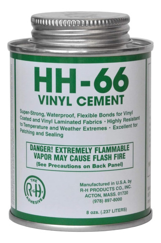 Hh-66 Pvc Vinilo Cemento Pegamento Con Cepillo 8oz  1 