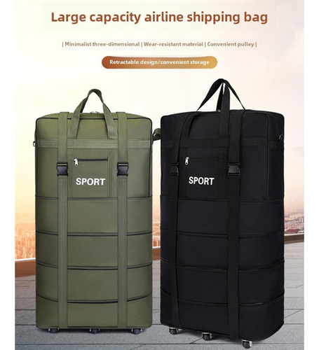 Bolsa De Viaje Plegable De Gran Capacidad Con Ruedas Para El