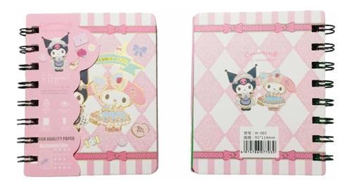 Libreta Importada Amigos De Hello Kitty 11,5 X 9 Cms