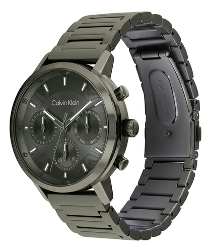 Calvin Klein Reloj Para Hombre 25200494 Gauge Verde Correa Verde Musgo Bisel Verde Musgo Fondo Verde Oscuro