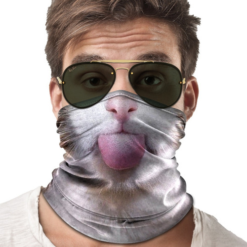 Bandana Balaclava Lenço Moto Ciclismo Proteção Pesca Gato 01
