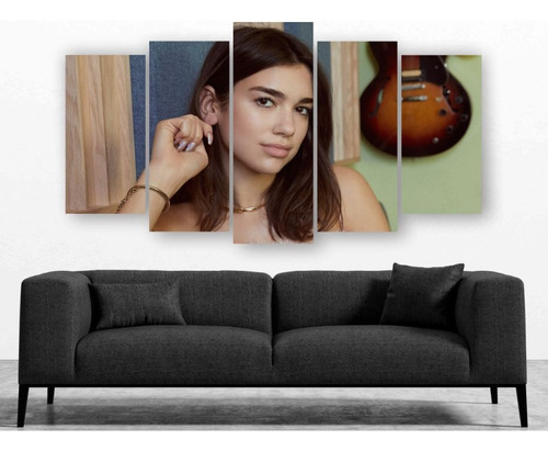 Cuadro Decorativo Dua Lipa Arte Moderno Música 5 Piezas - 09