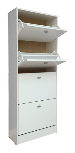 Mueble Botinero Zapatero 24 Pares Organizador Blanco Wengue