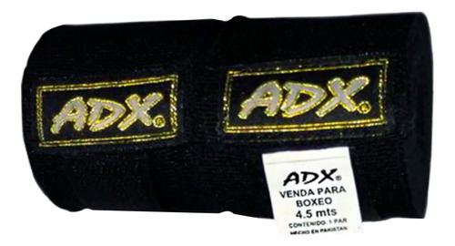 Venda De Box Adx Negra 4.5 Mts Semielastica Boxeo