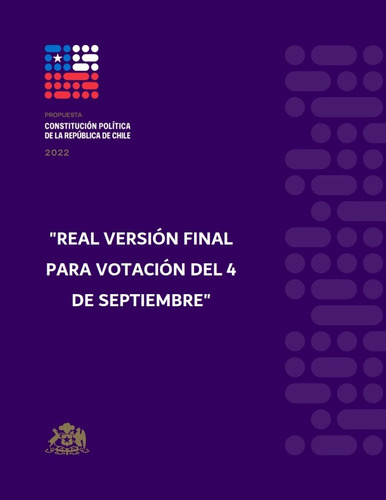 Imagen 1 de 6 de Nueva Constitución Para Chile 2022 Final + Regalos Santiago