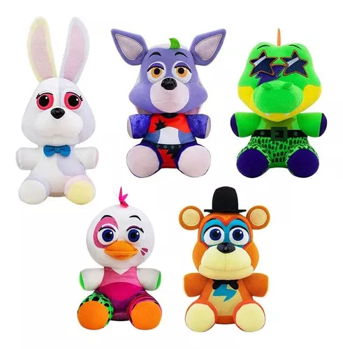 5pc Fnaf Security Breach Plushies Animais Presentes