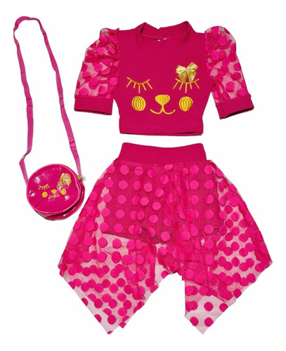 Conjunto Natal Blogueirinha Com Bolsinha  Ano Novo Mini Diva