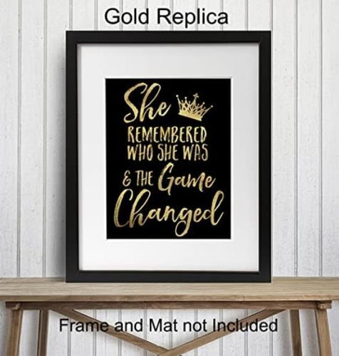 Póster Motivacional Inspirador Para Mujer ' Ella Recordó Era