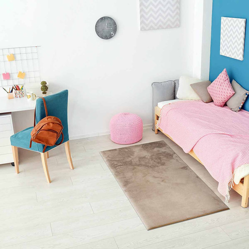 Tapete Decorativo Dib Skin Medida 60x100 Cm Color Taupe Ancho 60 Cm Color Marrón Claro Diseño De La Tela Peludo Largo 100 Cm