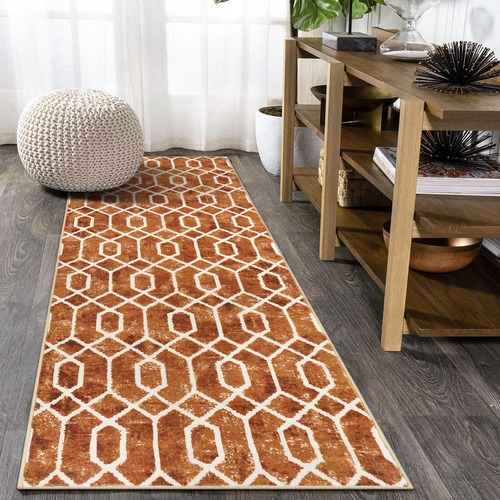 Lahome Carpet Runner Alfombra Geométrica Lavable De 2 X 6