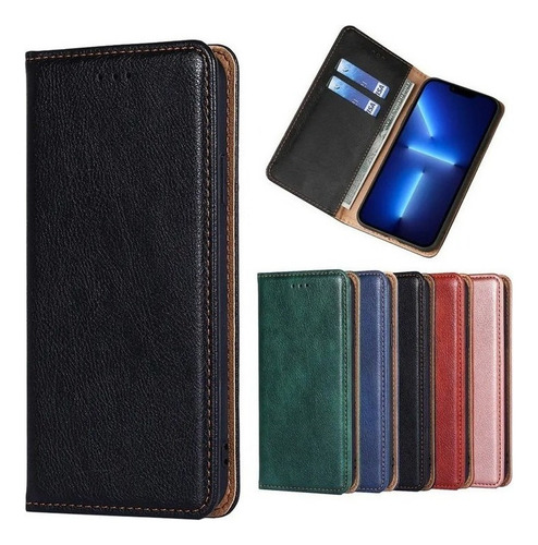 B Funda Protectora Para Motorola Carcasa Case De Cuero
