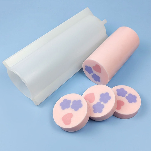 Molde Cilíndrico De Silicona For Hacer Velas Y Epoxi