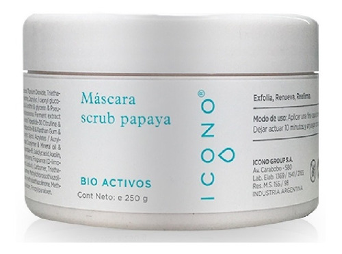 Icono Máscara Scrub Papaya 250g Exfolia Blanquea Reafirma 