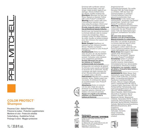 Shampoo Paul Mitchell Color Protect Para Cabelos Tingidos