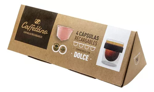 Cápsulas de café RECARGABLES ecológicas Caffettino para DOLCE