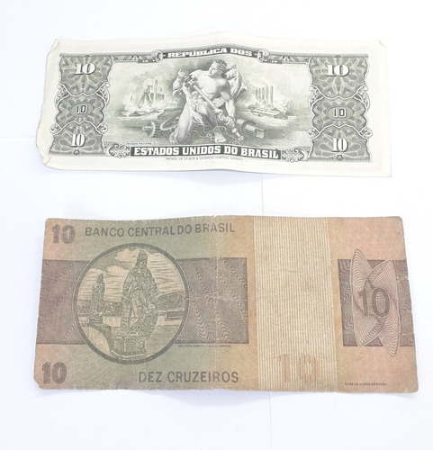 Cédulas Antigas De Dez Cruzeiros 10 Celulas