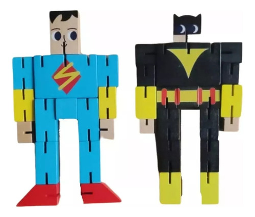 Juego Didáctico Cubo Puzzle Figura Dc Comic Madera Plegable