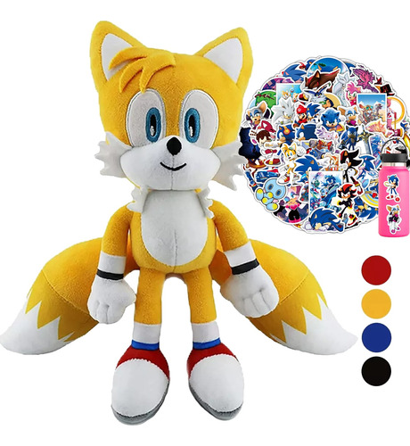 Peluches Sonic 30cm Alto Cumpleaños Navidad Regalo+50sticker