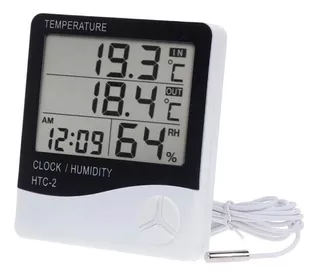 Termohigrometro Digital Temperatura Humedad, Reloj Htc-2