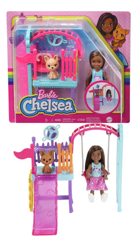 Muñeca Barbie Chelsea Con Columpio Mattel Morena