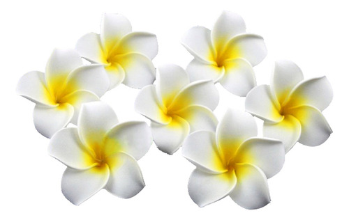 100 Petalo Flor Artificial Plumeria 2,8  Diametro Espuma