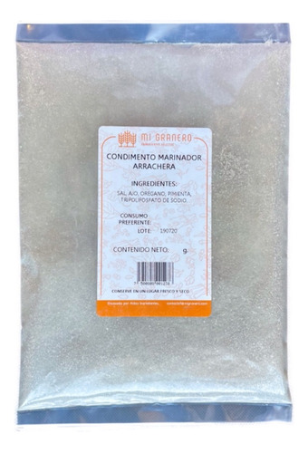 Condimento Sazonador Marinador Arrachera 250 G Granel